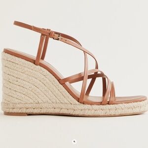 Reformation Tan Espadrille Wedge Sandals